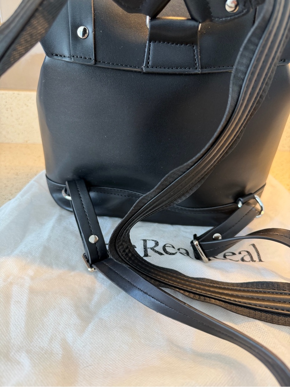 Vivienne Westwood Black Leather Mini Backpack with Silver Hardware - Picture 5 of 11